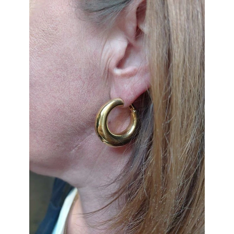 Créoles CHAUMET "Anneau" En Or Jaune 2 Créoles CHAUMET "Anneau" En Or Jaune – Image 2