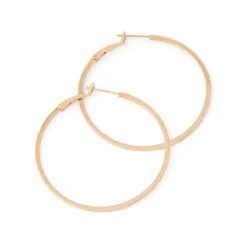 Boucles D'oreilles Créoles En Or Rose Et Diamants