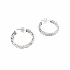 Miller Boucles D'oreilles Créoles TIFFANY & CO "Somerset" En Argent -Castafiore Boutique creoles tiffany co somerset argent 270376