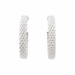 Miller Boucles D'oreilles Créoles TIFFANY & CO "Somerset" En Argent