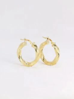 Créoles Torsadées Vintage Or -Castafiore Boutique creoles torsadees vintage or 805073