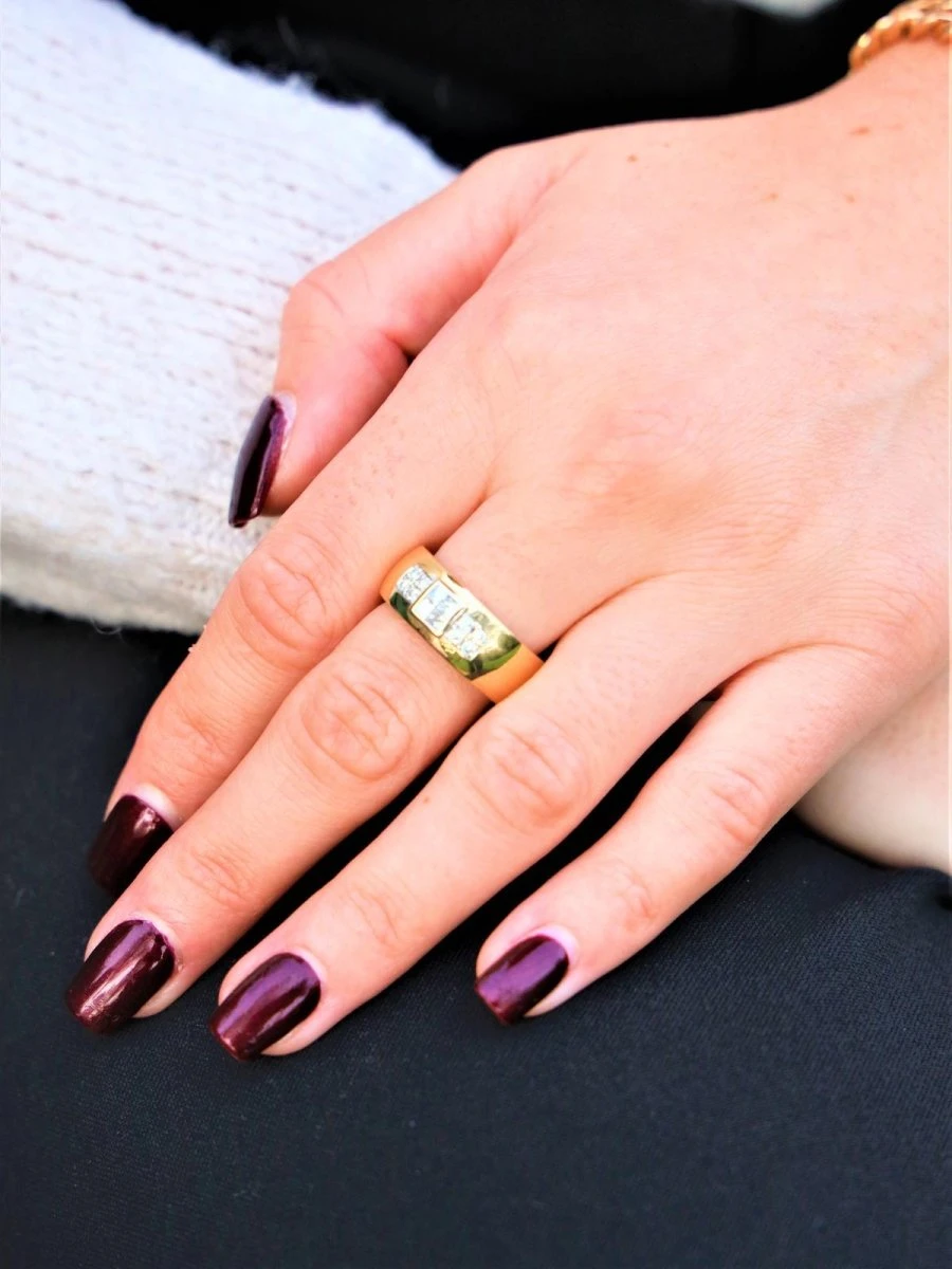 Damiani Bague Jonc Belle Epoque Or Jaune Diamant 2 Damiani Bague Jonc Belle Epoque Or Jaune Diamant – Image 2