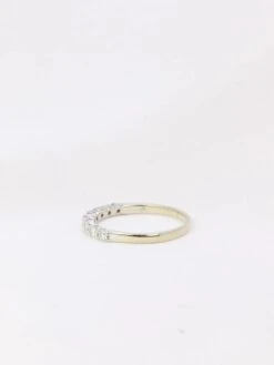 Demi-Alliance Américaine En Or Blanc Et Diamants 0,36 Ct -Castafiore Boutique demi alliance americaine en or blanc et diamants 036 ct 861624