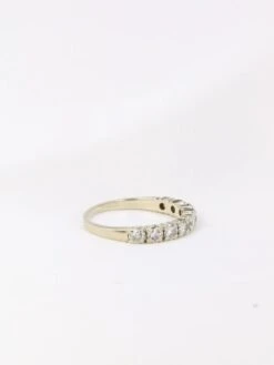 Demi-Alliance Américaine En Or Blanc Et Diamants 0,9 Ct -Castafiore Boutique demi alliance americaine en or blanc et diamants 09 ct 909815