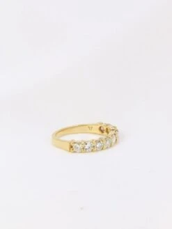 Demi-Alliance Américaine En Or Jaune Et Diamants 0,72 Ct -Castafiore Boutique demi alliance americaine en or jaune et diamants 072 ct 139981