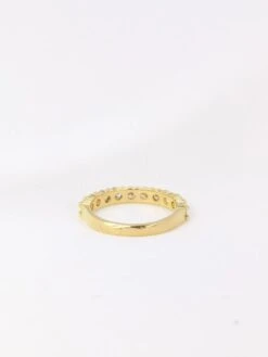 Demi-Alliance Américaine En Or Jaune Et Diamants 1 Carat 12 Demi-Alliance Américaine En Or Jaune Et Diamants 1 Carat -Castafiore Boutique demi alliance americaine en or jaune et diamants 1 carat 550730