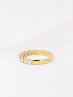 Demi-Alliance Américaine En Or Jaune Et Diamants 1,35 Ct -Castafiore Boutique demi alliance americaine en or jaune et diamants 135 ct 178601