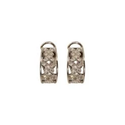 Demi-créoles DE CHIMENTO En Or Blanc Et Diamants