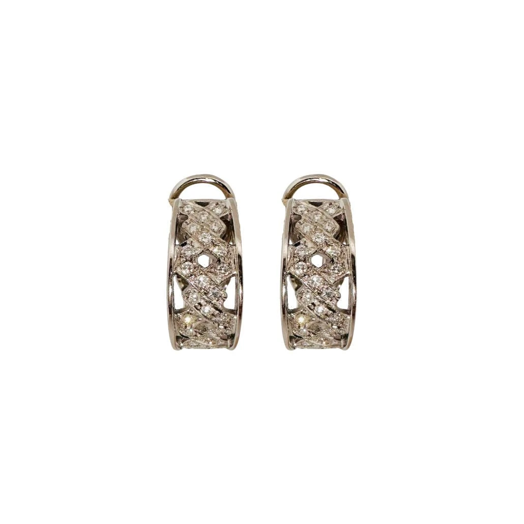 Demi-créoles DE CHIMENTO En Or Blanc Et Diamants 1 Demi-créoles DE CHIMENTO En Or Blanc Et Diamants