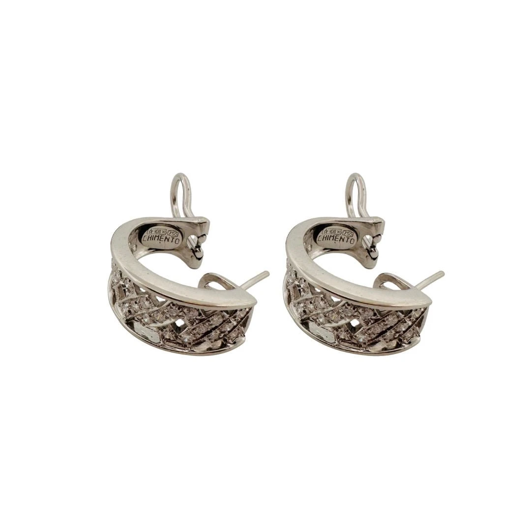 Demi-créoles DE CHIMENTO En Or Blanc Et Diamants 3 Demi-créoles DE CHIMENTO En Or Blanc Et Diamants – Image 3