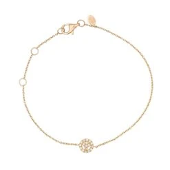 Djula Bracelet Peace & LoveOr Rose Diamant
