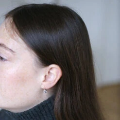 Boucles D'oreilles Dormeuses En Or Rose, Argent, Perles Et Dimants. 14 Boucles D'oreilles Dormeuses En Or Rose, Argent, Perles Et Dimants. -Castafiore Boutique dormeuses anciennes perles fines diamants 620012