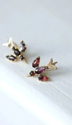 Dormeuses Colombes Grenats De Perpignan -Castafiore Boutique dormeuses colombes grenats de perpignan 226069