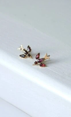 Dormeuses Colombes Grenats De Perpignan -Castafiore Boutique dormeuses colombes grenats de perpignan 427839