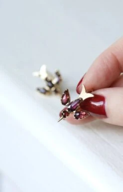 Dormeuses Colombes Grenats De Perpignan -Castafiore Boutique dormeuses colombes grenats de perpignan 895986