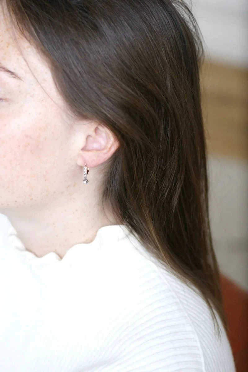 Dormeuses Diamant Pendantes 6 Dormeuses Diamant Pendantes – Image 6