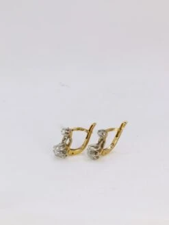 Dormeuses En Or Et Diamants Taille Ancienne 0.2ct -Castafiore Boutique dormeuses en or et diamants taille ancienne 02ct 571424