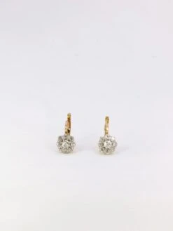 Dormeuses En Or Et Diamants Taille Ancienne