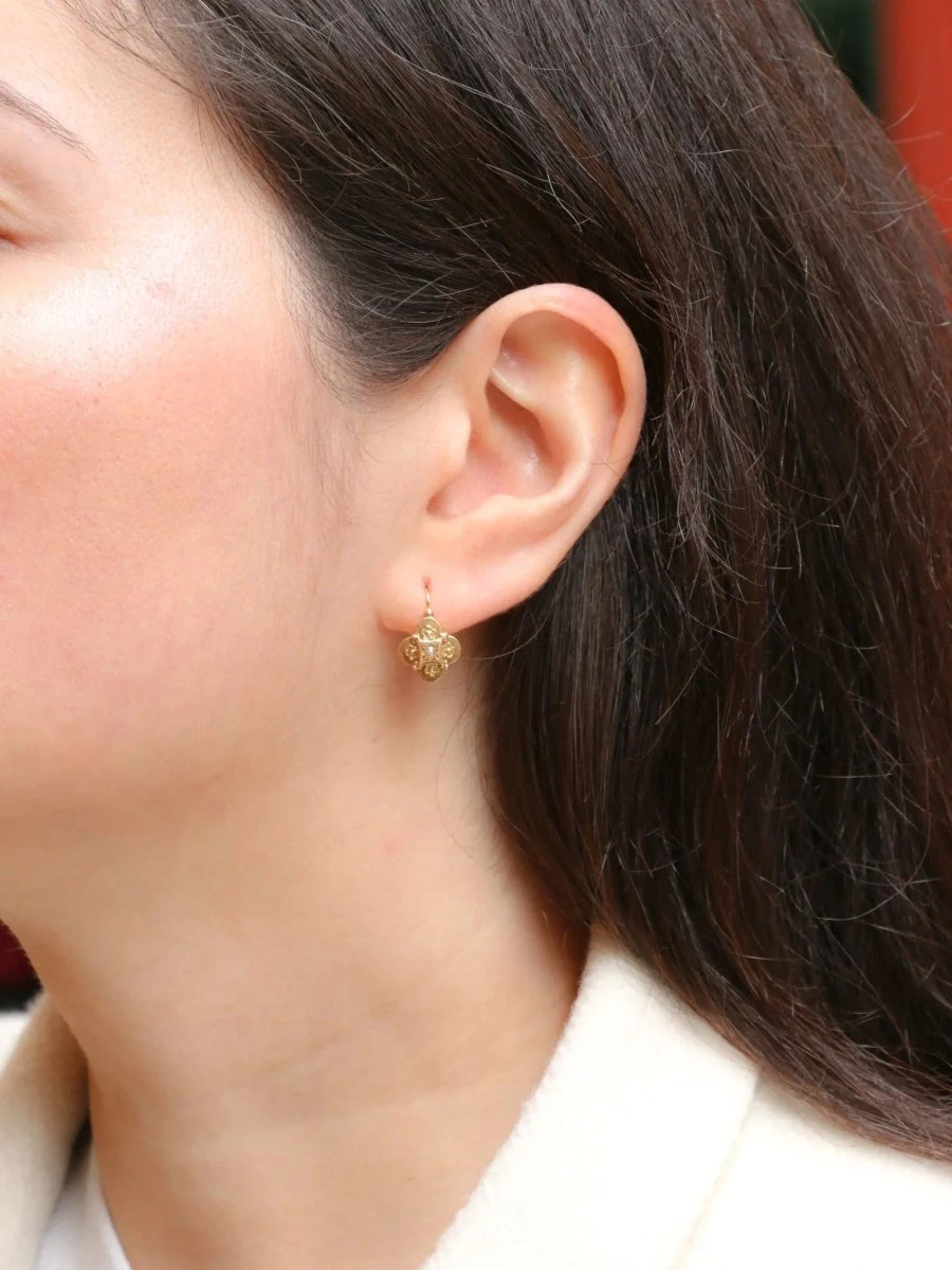 Boucles D'oreilles Dormeuses Or Perle Fine 5 Boucles D'oreilles Dormeuses Or Perle Fine – Image 5