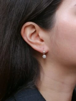 Dormeuses Or Diamants Taille Ancienne 2,4 Ct -Castafiore Boutique dormeuses or diamants taille ancienne 24 ct 762554