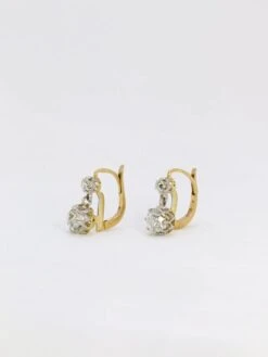 Dormeuses Or Diamants Taille Ancienne 2,4 Ct -Castafiore Boutique dormeuses or diamants taille ancienne 24 ct 820139