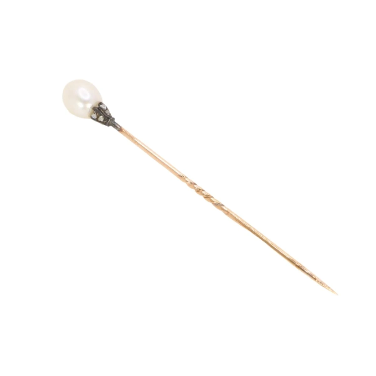 Epingle Or Jaune Perle Fine Diamants 4 Epingle Or Jaune Perle Fine Diamants – Image 4