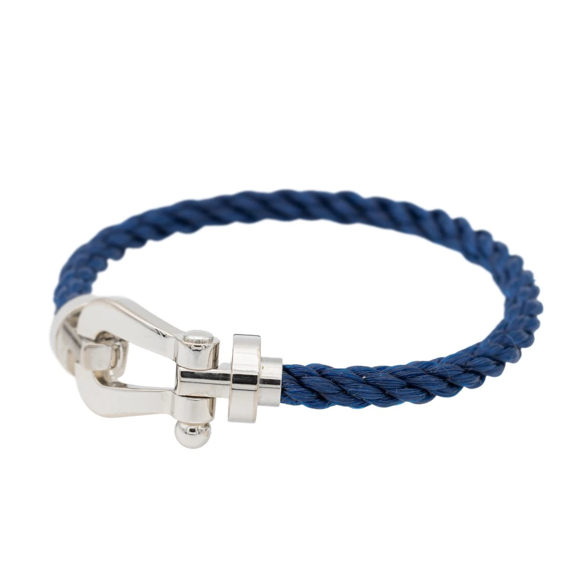 Bracelet FRED "Force 10" Manille En Or Blanc GM 4 Bracelet FRED "Force 10" Manille En Or Blanc GM – Image 4