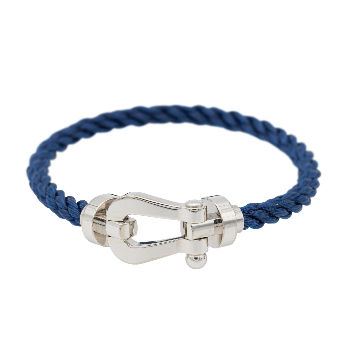 Bracelet FRED "Force 10" Manille En Or Blanc GM 1 Bracelet FRED "Force 10" Manille En Or Blanc GM