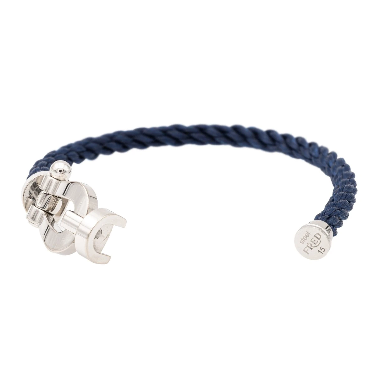 Bracelet FRED "Force 10" Manille En Or Blanc GM 6 Bracelet FRED "Force 10" Manille En Or Blanc GM – Image 6