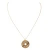 Ginette NY Collier Pendentif Donut On Chain Or Rose