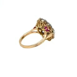 Late 19th Century 2.05 Carat Ruby Diamond Gold Cluster Ring 12 Late 19th Century 2.05 Carat Ruby Diamond Gold Cluster Ring -Castafiore Boutique late 19th century 205 carat ruby diamond gold cluster ring 889108