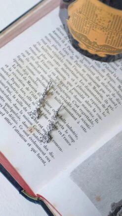 Longues Dormeuses Diamants Sur Or Blanc -Castafiore Boutique longues dormeuses diamants sur or blanc 545403