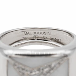 Bague MAUBOUSSIN "Grande Vie" En Or Blanc, Nacre Et Diamants -Castafiore Boutique mauboussin bague etoile grande vie or blanc nacre 358267
