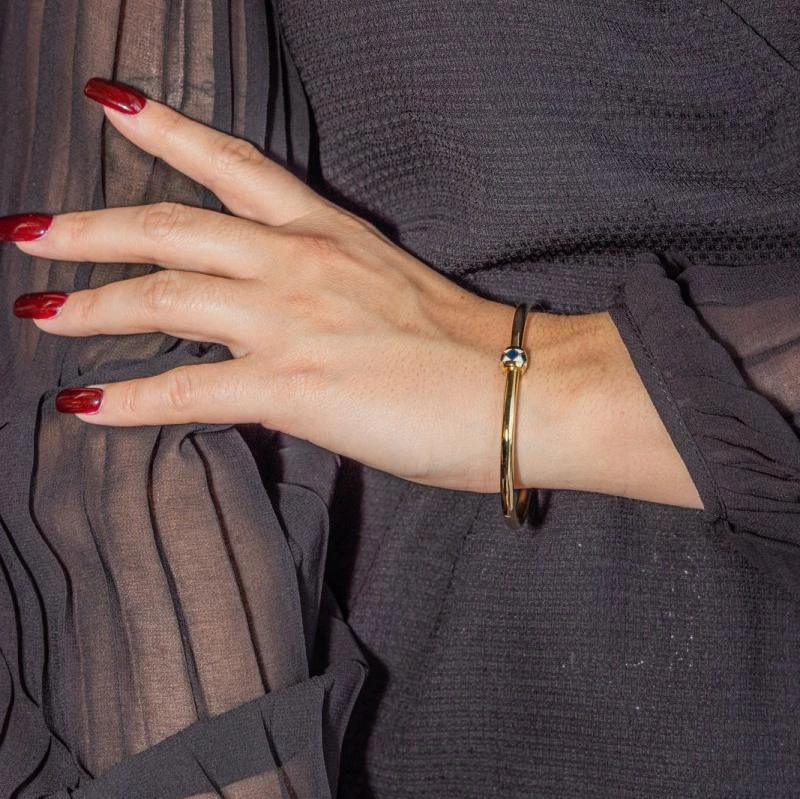 Bracelet Jonc MAUBOUSSIN En Or Jaune Et émail 2 Bracelet Jonc MAUBOUSSIN En Or Jaune Et émail – Image 2