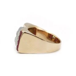 Bague TANK - Or, Diamants Et Rubis -Castafiore Boutique mc QmhjL5Ad