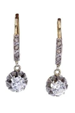 Dormeuses Art-nouveau En Or Jaune, Platine Et Diamants 6 Dormeuses Art-nouveau En Or Jaune, Platine Et Diamants -Castafiore Boutique mc 1xW HzGVJ