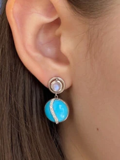 Boucles D’oreilles En Or Blanc 18k -Castafiore Boutique mc ARR0DfwT5