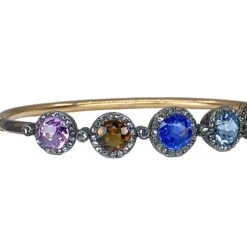 Bracelet Jonc En Or 18 Carats, Multipierres: Saphir,topazes,citrine. Epoque Napoléon III 15 Bracelet Jonc En Or 18 Carats, Multipierres: Saphir,topazes,citrine. Epoque Napoléon III -Castafiore Boutique mc C2f7lTg0Y