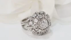 Bague Dôme Vintage En Palladium Et Diamants -Castafiore Boutique mc F qAPp4fF