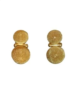 Boucles D'Oreilles En Or Grec 22 Carats