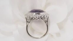 Bague Or Blanc Et Platine, Corindon Violet Et Diamants -Castafiore Boutique mc KiEp6Lgnl