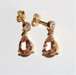 Paire De Boucles D'Oreilles Morganites Et Diamants -Castafiore Boutique mc L7Tq hHwf
