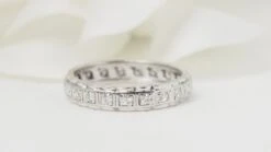 Alliance Tour Complet En Or Blanc Et Diamants