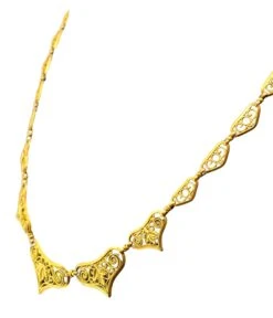 Collier En Or 18 Carats à Décor De Filigranes Et Feuilles, époque 1900 -Castafiore Boutique mc NVRRfvInE