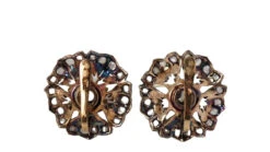 Boucles D'Oreilles Anciennes En Or Jaune Et Argent Ornées De Diamants 12 Boucles D'Oreilles Anciennes En Or Jaune Et Argent Ornées De Diamants -Castafiore Boutique mc T3wB 1lrg