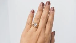 Bague Ancienne En Or Rose Et Diamant -Castafiore Boutique mc V9BeDpfIN