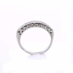 DEMI-ALLIANCE AMERICAINE, PLATINE ET DIAMANTS 10 DEMI-ALLIANCE AMERICAINE, PLATINE ET DIAMANTS -Castafiore Boutique mc Wzd M 4wpO