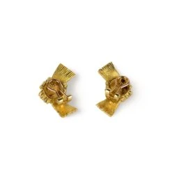 Boucles D'oreilles Clip HERMÈS "Nœud" En Or Jaune Et Or Blanc -Castafiore Boutique mc GlYOPNwH