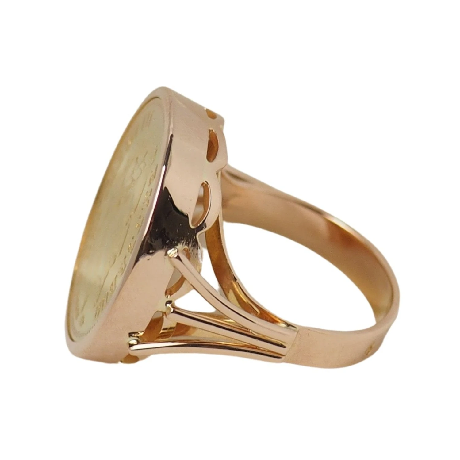 Bague Chevalière Pièce Napoléon III En Or Jaune 5 Bague Chevalière Pièce Napoléon III En Or Jaune – Image 5