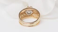Bague Ancienne En Or Rose Et Diamant -Castafiore Boutique mc i4bT3Uw6l